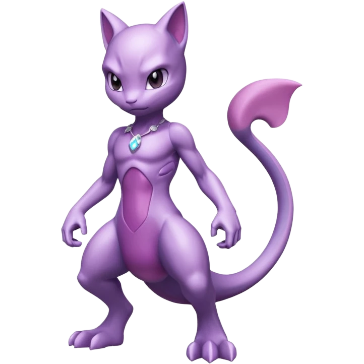 Pokemon legendary purple and pink crystal mewtwo emoji