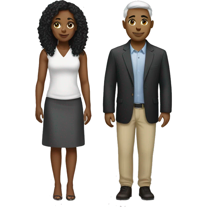 Black women and white male emoji