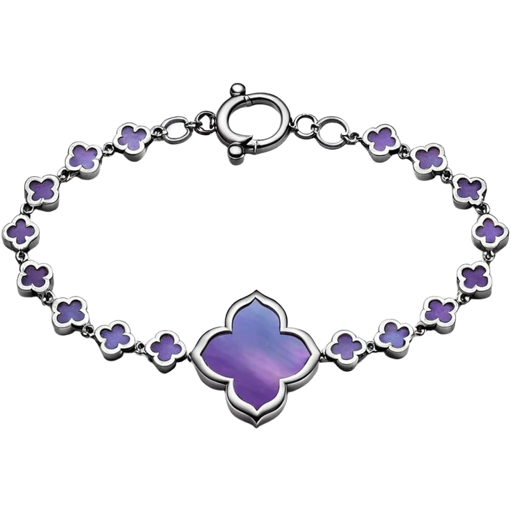 Van Cleef Vintage Alhambra bracelet in Mother of pearl purple emoji
