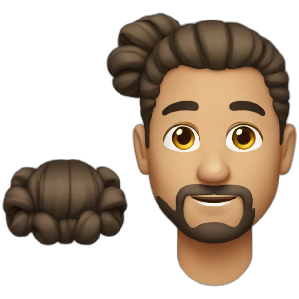 man-bun verbal designer emoji