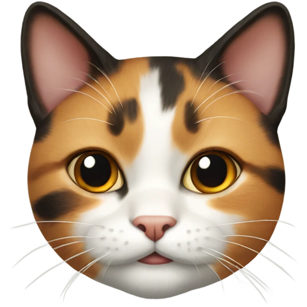 realistic calico happy cat  emoji