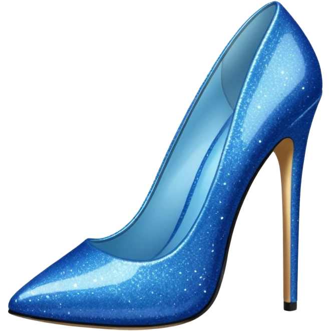 Blue glitter heels emoji