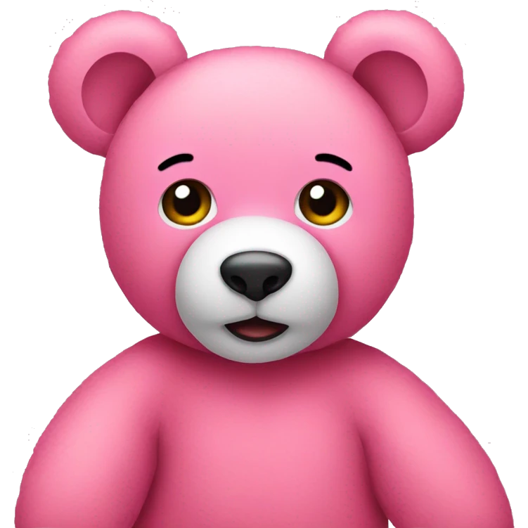 Pink teddy bear emoji