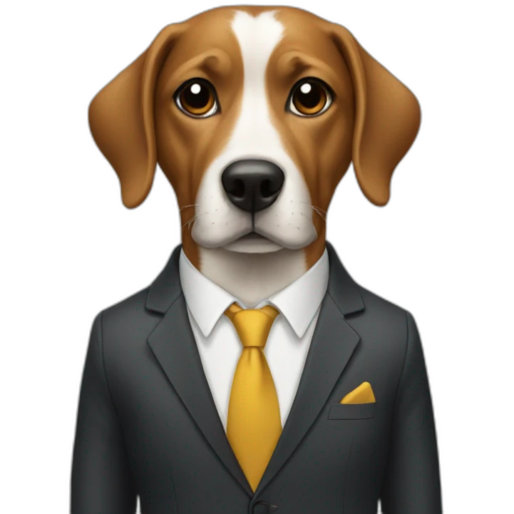dog in a suit emoji
