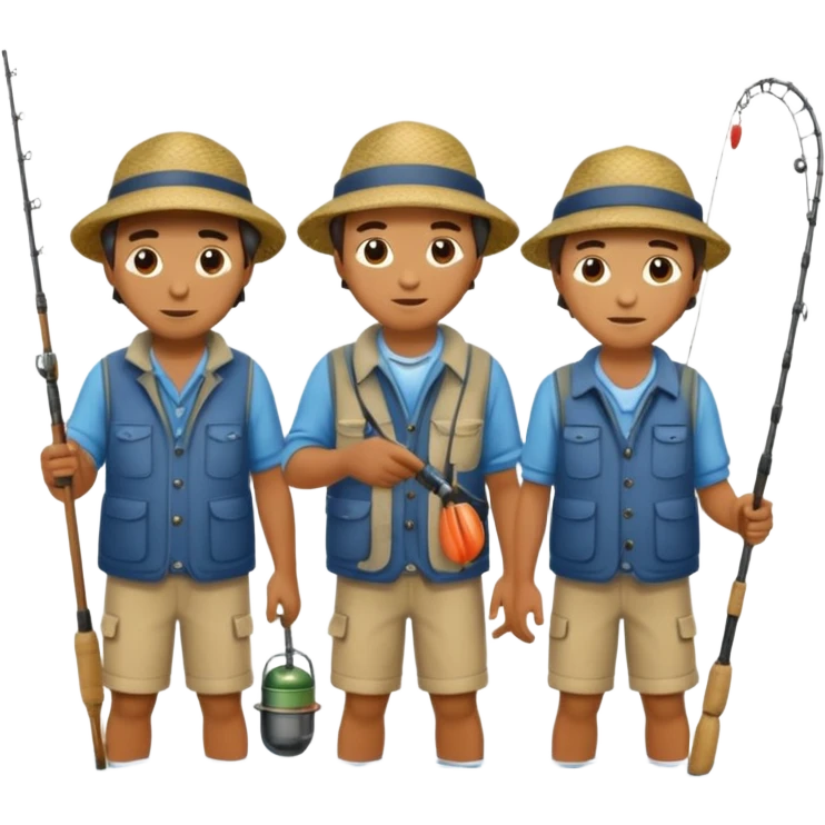 удочки, снасти, приманка, рыбаки emoji