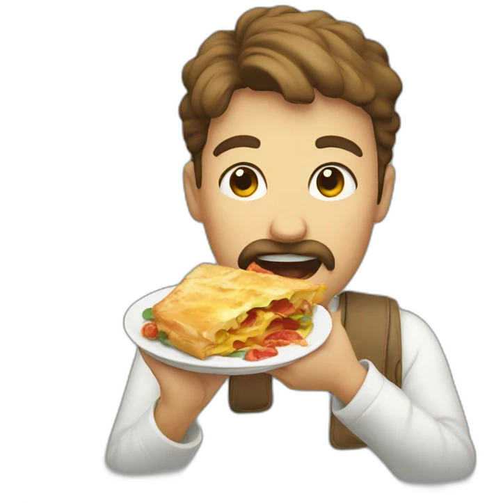 Hungry person in italy emoji