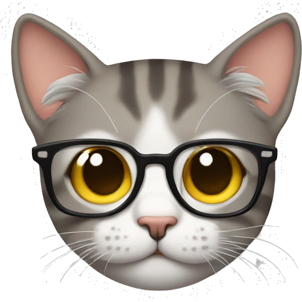 Gato con lentes emoji