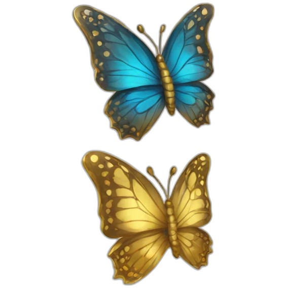 gold-butterfly emoji