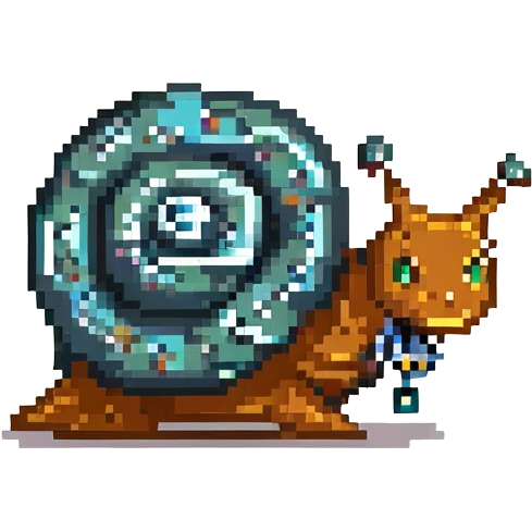 snail with a pacifier emoji