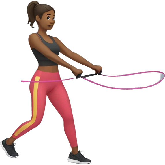 woman using resistance band emoji