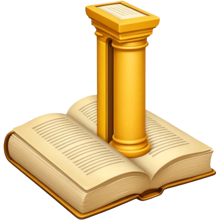 column with an open book in front emoji
