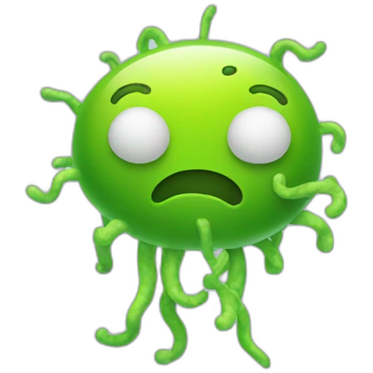 thinking bacteria emoji
