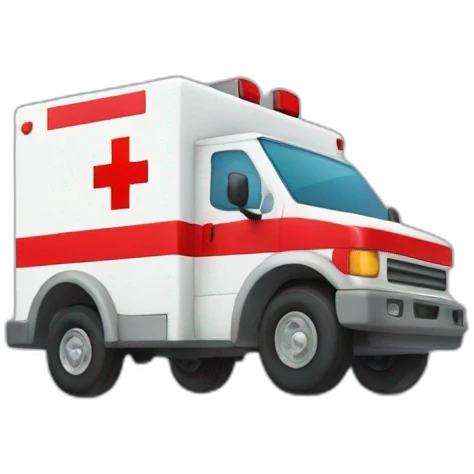 Red cross ambulance emoji