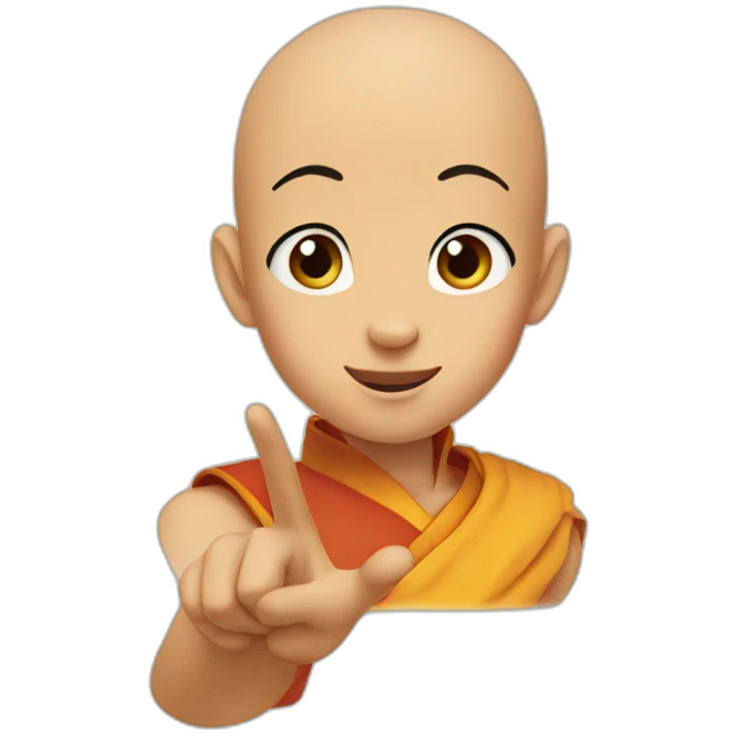 Avatar aang saying ok with her thumb emoji