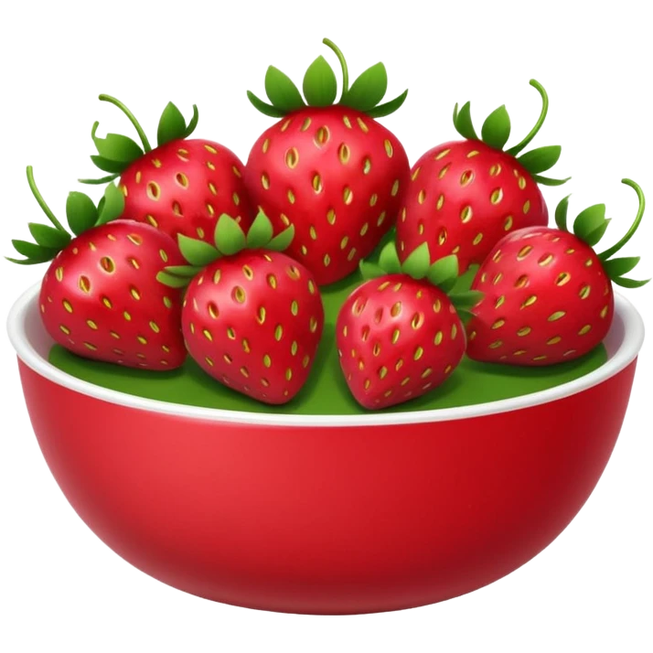 A bowl of strawberries  emoji