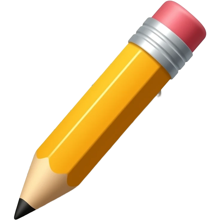 to do list of pencil and paper, with pencil visible above list emoji
