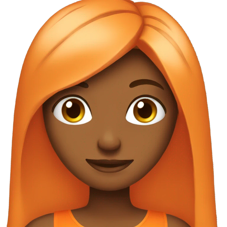one orange dress emoji