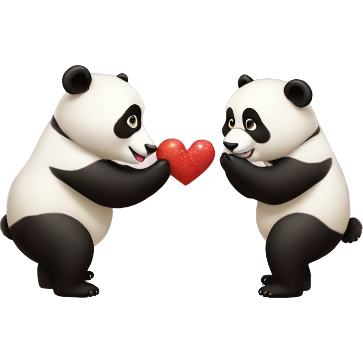 Oso panda tirando un beso emoji