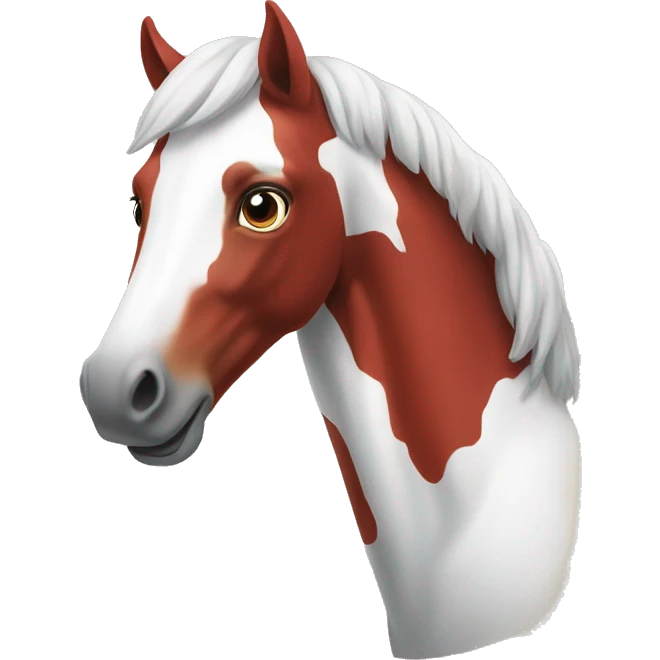 red and white horse  emoji