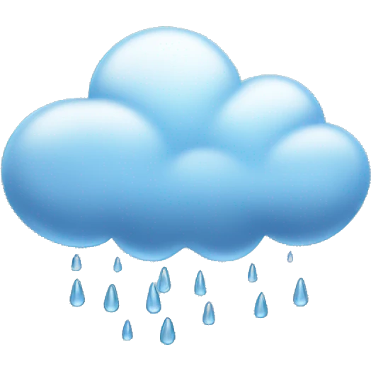 cloud with very fine rain emoji