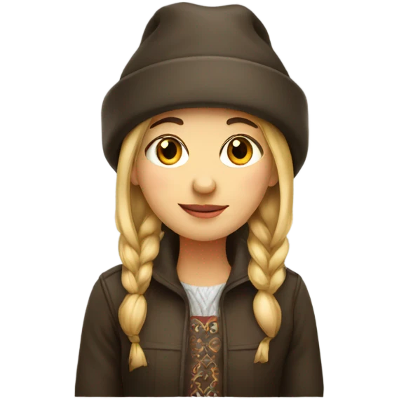 Girl with Russian hat  emoji
