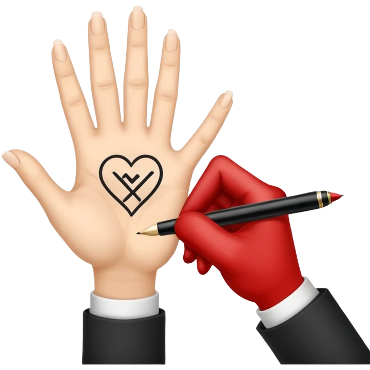 Ανοιγουν χερια και γραφει την λεξη συμβολισμος emoji