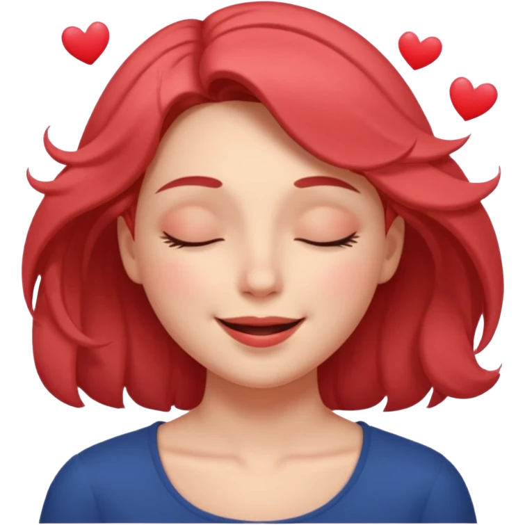 The woman looks like she's falling in love. emoji
