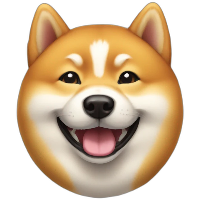 Shiba with smile emoji