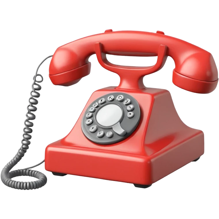 Minimalist emoji-style sticker of an old phone receiver with no signal waves, cracked and floating. Desaturated tones.
 emoji