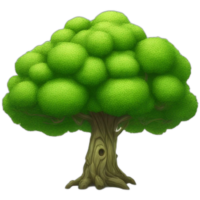 lovely tree, realistic, futuristic background emoji