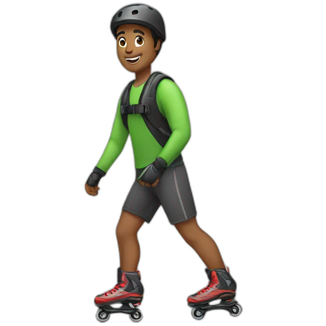 Man at rollerblades emoji