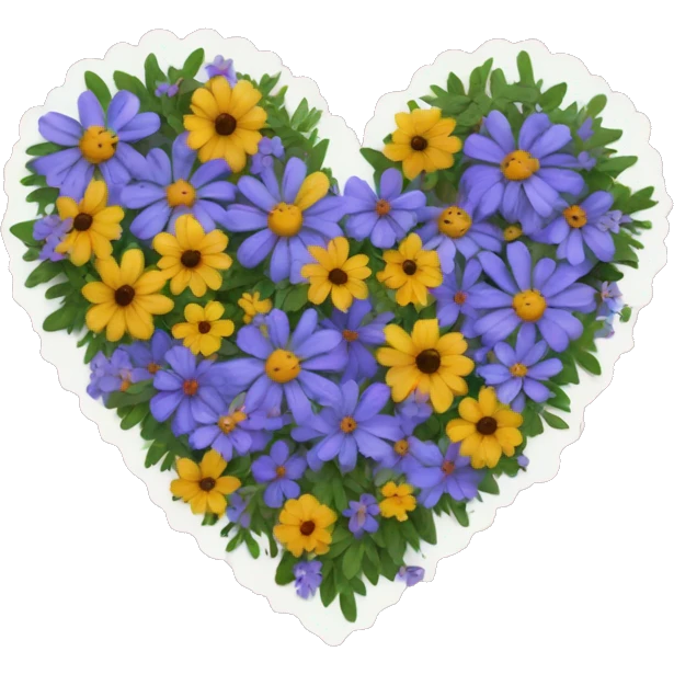 A heart made out of flowers emoji
