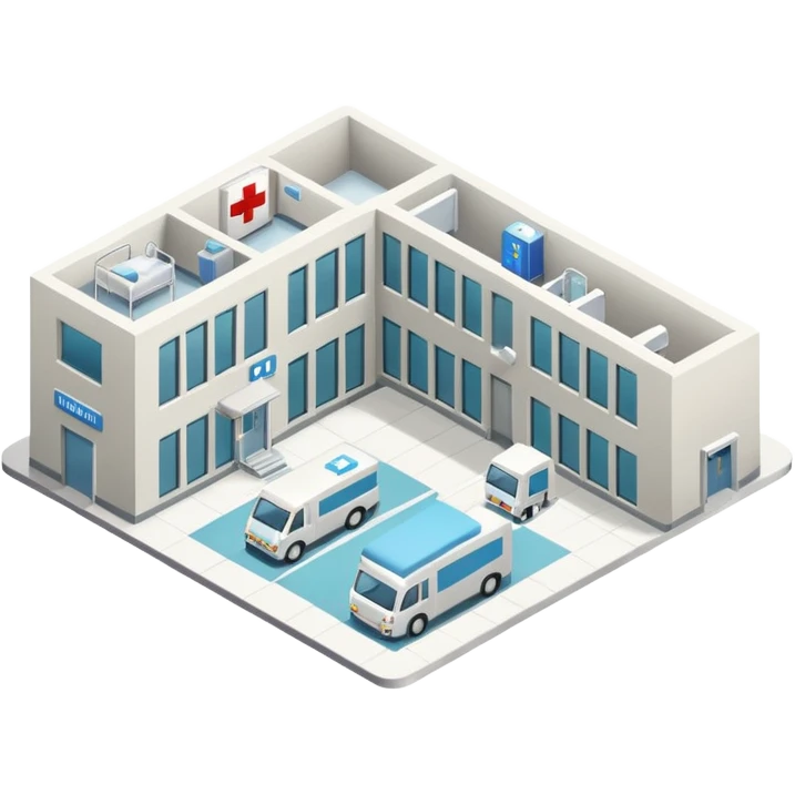 hospital isometric view emoji