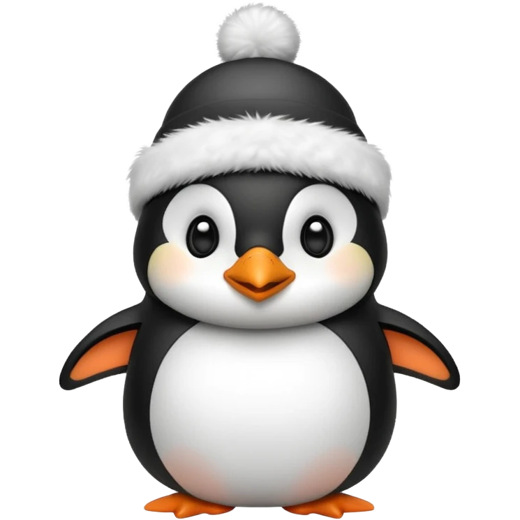 penguin iwht a funny hat emoji