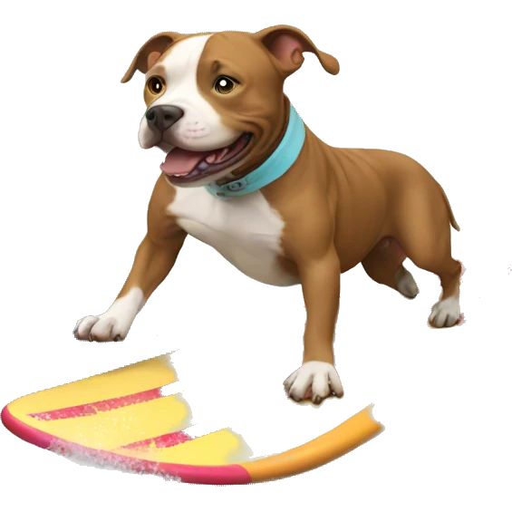 Pitbull surfing  emoji