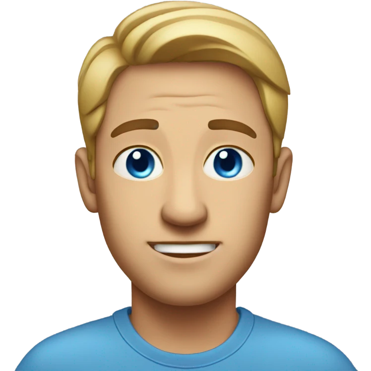 dad with blue eyes standing  emoji