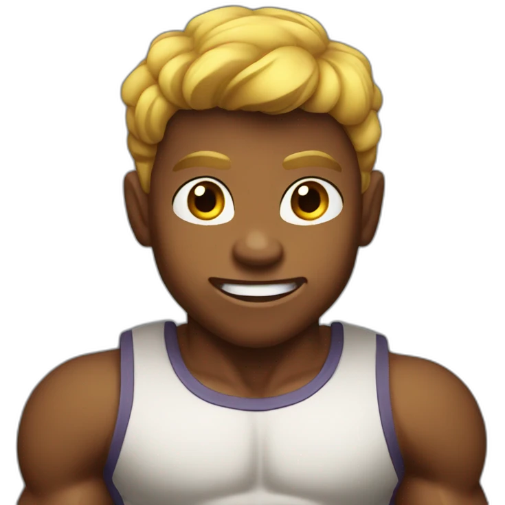 Very muscular kid emoji