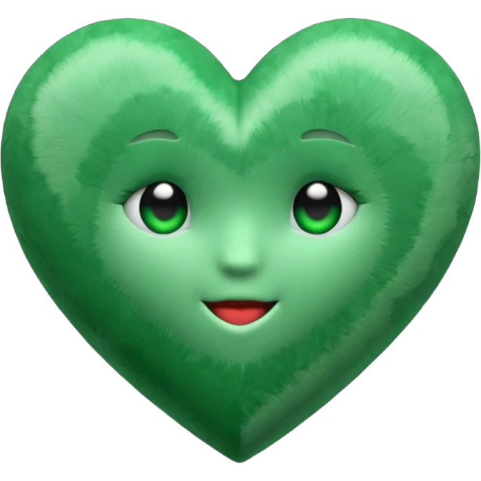 green heart with a velvet texture emoji