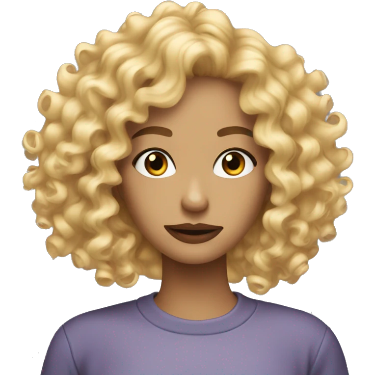 blonde curly hair doing 🤦‍♀️ emoji