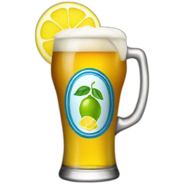 Beer with lemon emoji