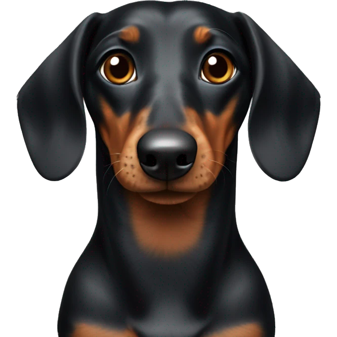 Dachshund black dapple emoji
