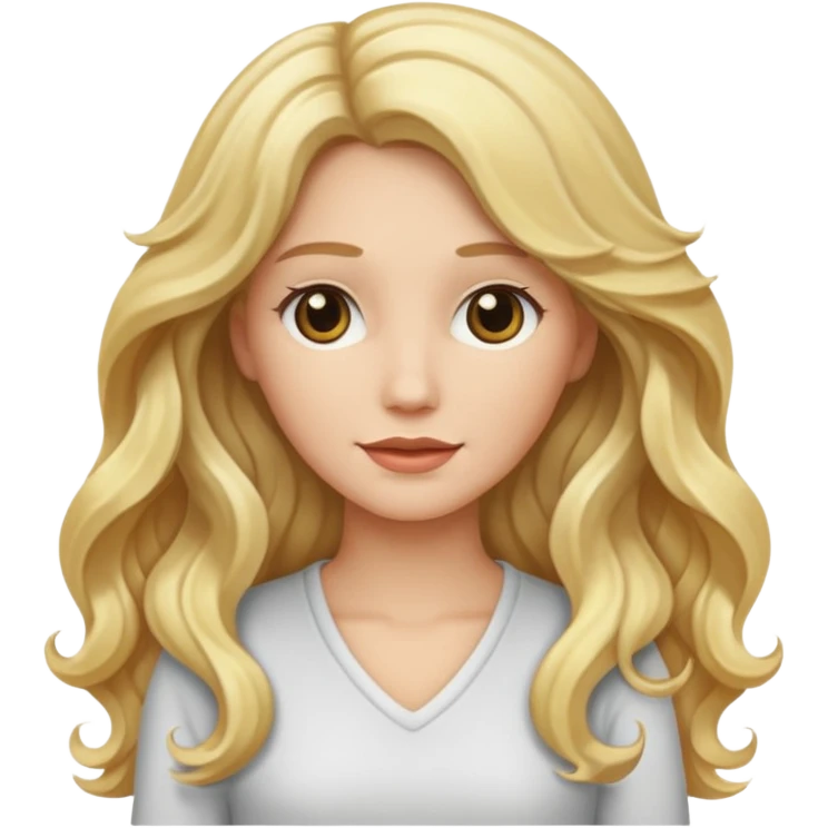 White female with long blonde wavy hair emoji