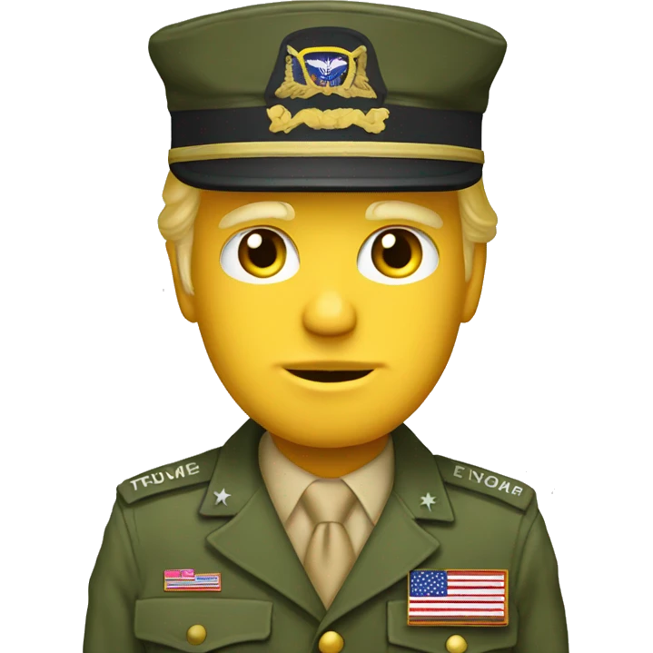 Trump in us military clothing  emoji