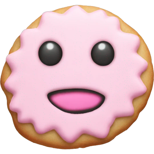 Pastel pink Christmas cookie emoji