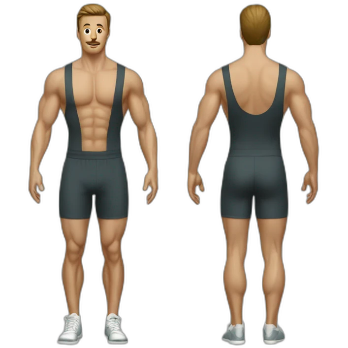 Vintage men workout suit emoji