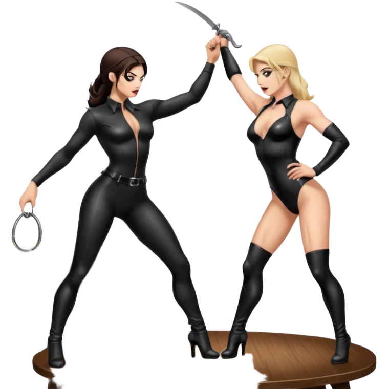 dominatrix whipping a submissive naked man, bent over a table emoji