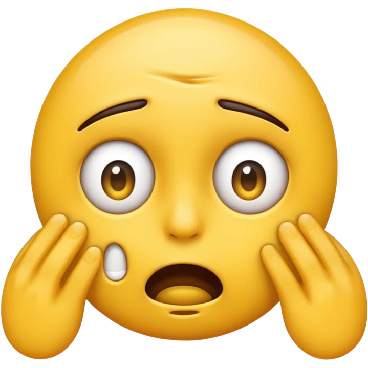 Emoji pulling eyes stressed emoji