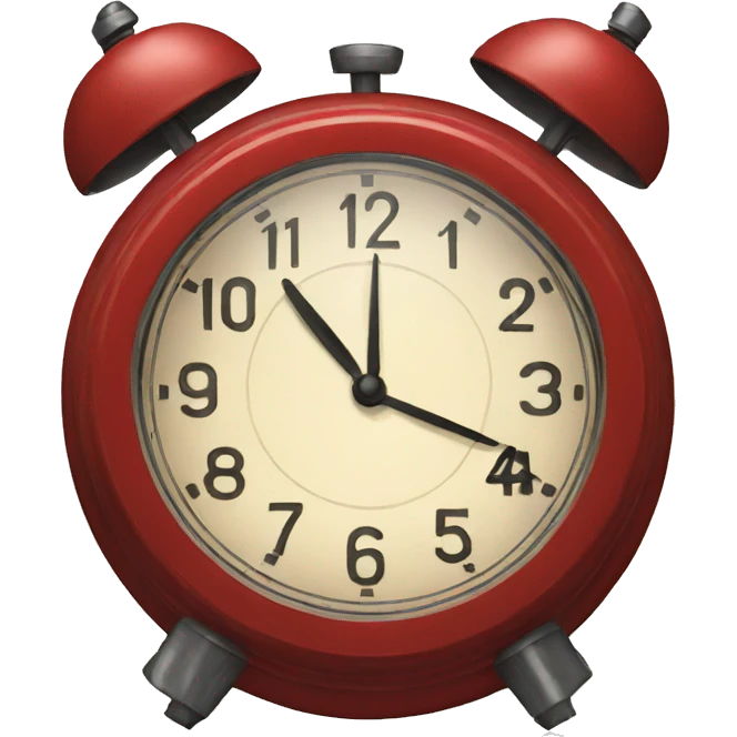 red Clock emoji