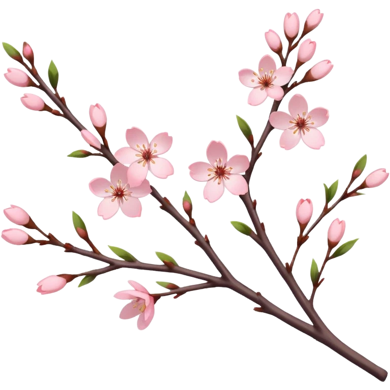 The branches of cherry blossoms are pale pink emoji