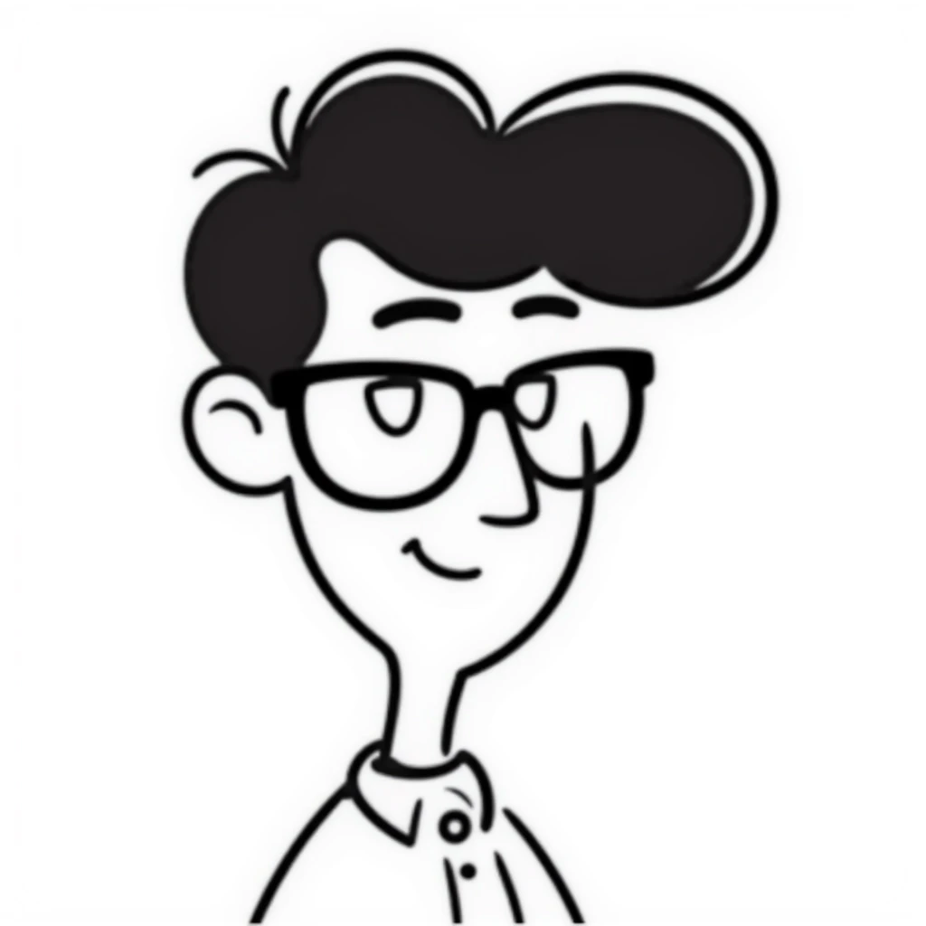 skinny white boy with wavy black hair, big nose, black glasses emoji